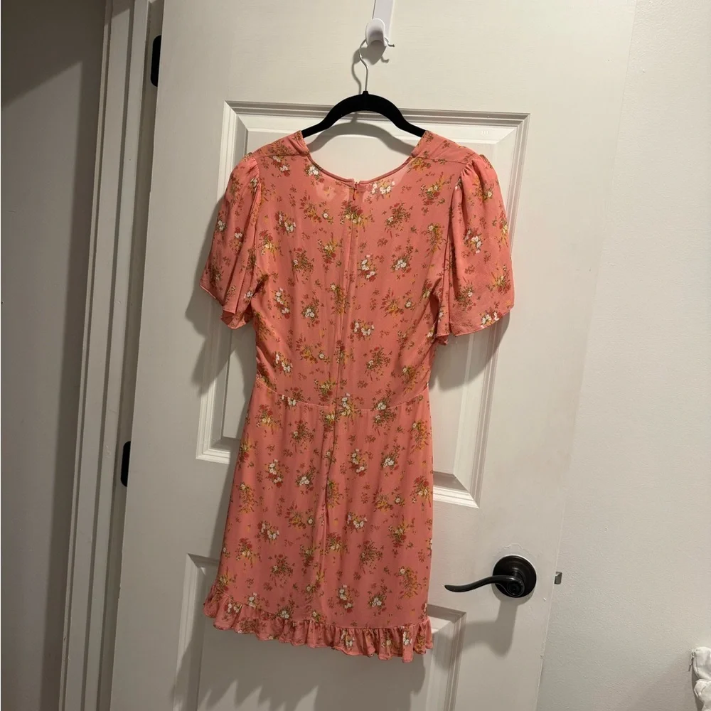Reformation Mya Dress pink ruffled, size 6 - Picture 6 of 6